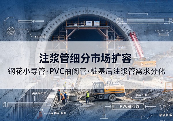 敦煌注浆管细分市场扩容，隧道钢花小导管、PVC 袖阀管、桩基后注浆管需求分化